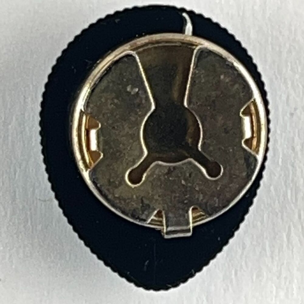 Vintage Blue Rhinestone Button Cover Teardrop Two Tone Silver Retro Gold Clip - Picture 2 of 5